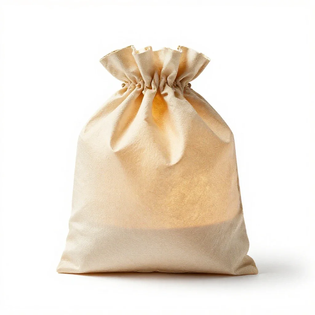 Paper luminaria bag isolated on a white background