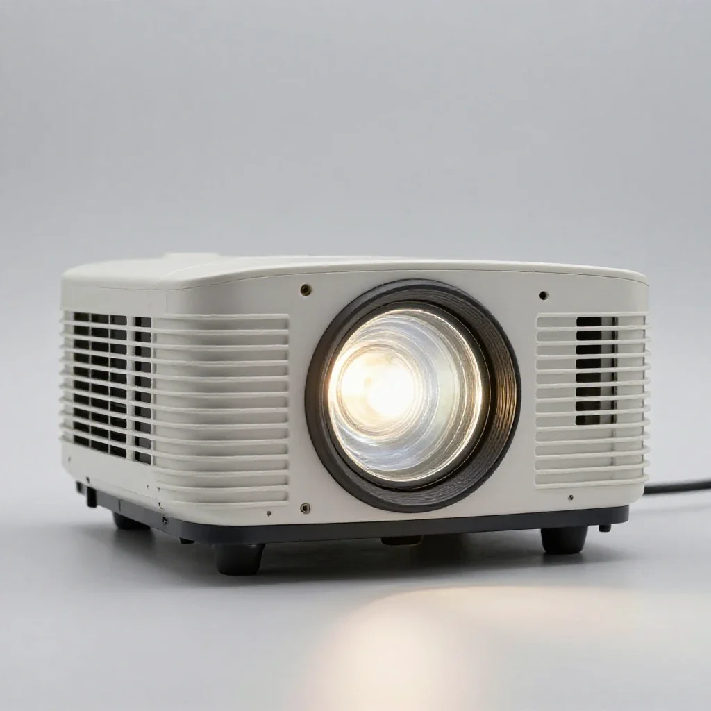 Projector lamp isolated on a white background