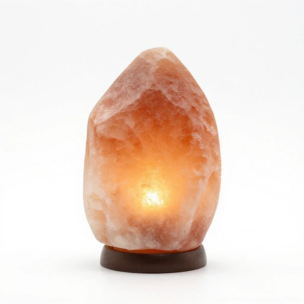 Salt lamp isolated on a white background