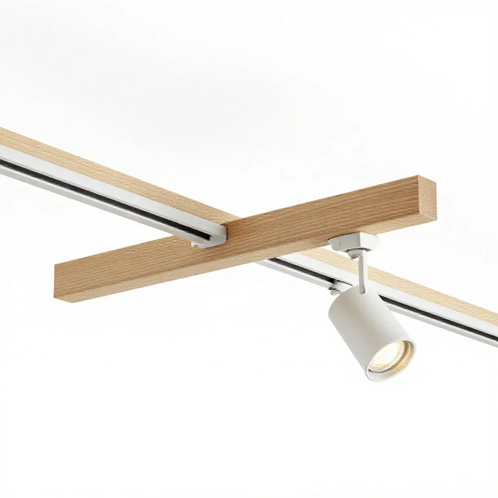 Track lighting bar isolated on a white background