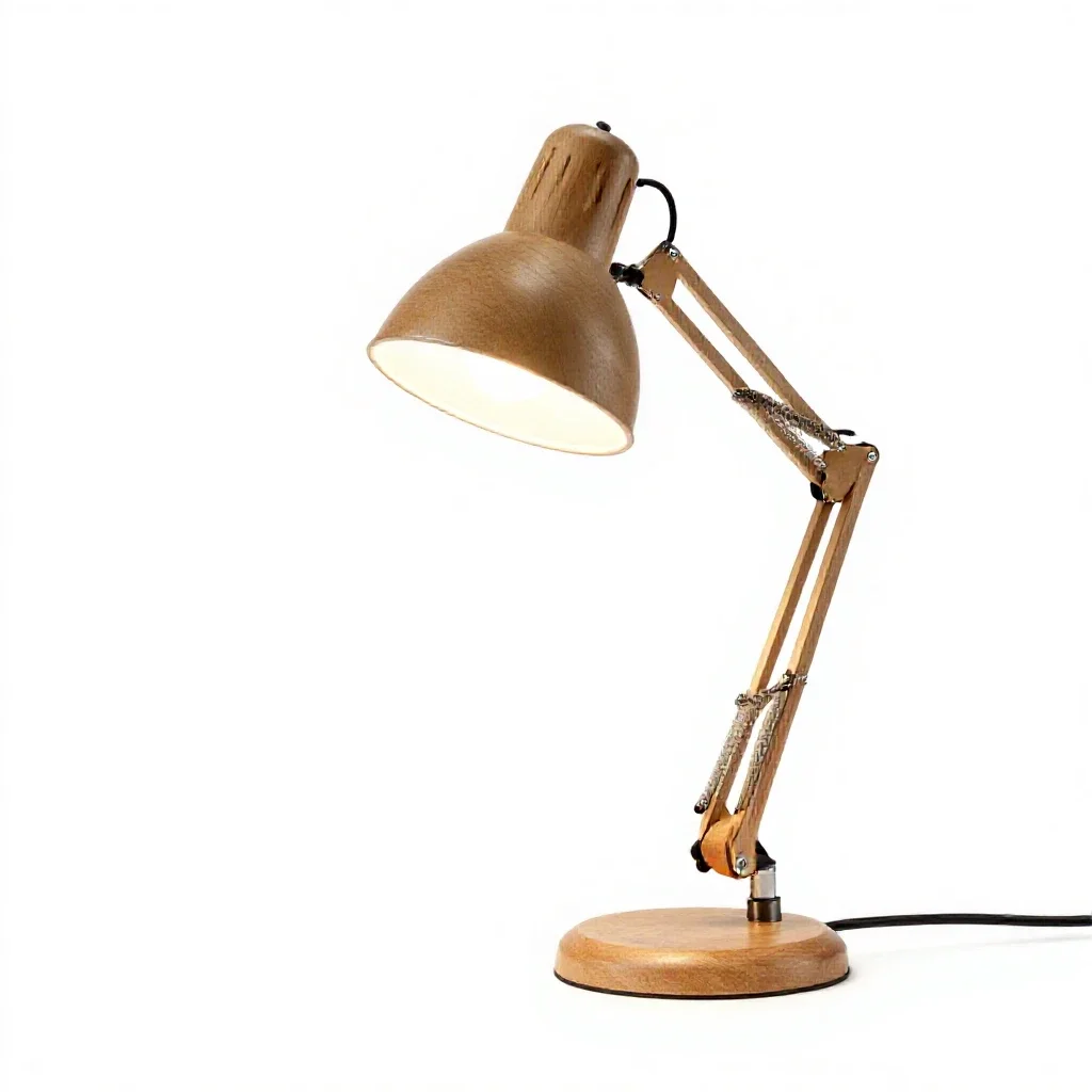 Articulated architect desk lamp isolated on a white background