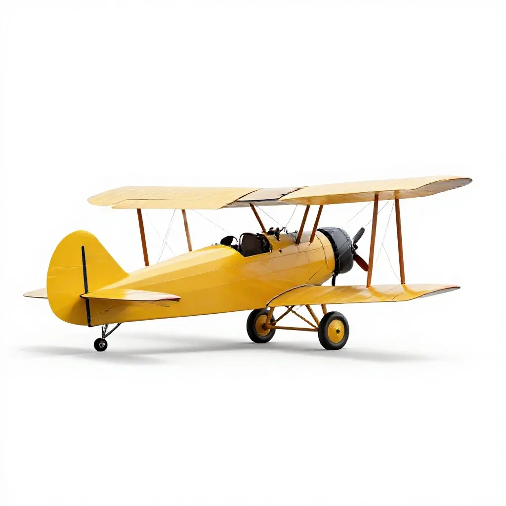 Biplane isolated on a white background