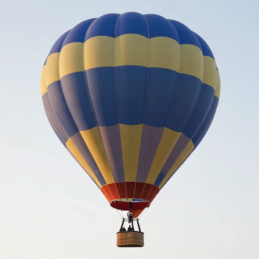 Hot air balloon isolated on a white background