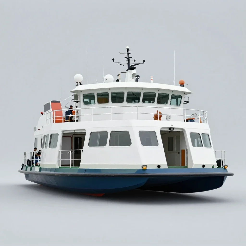 Hydrofoil ferry isolated on a white background