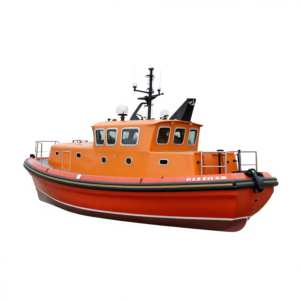 Rescue lifeboat isolated on a white background
