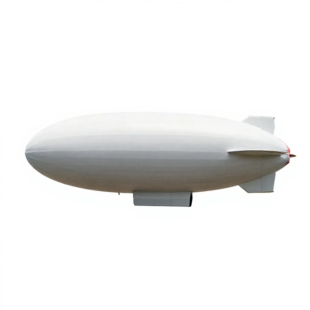 Airship isolated on a white background