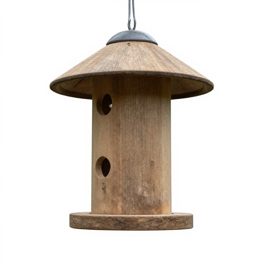 Bird feeder isolated on a white background