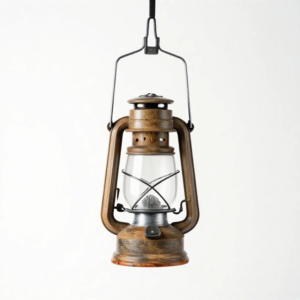 Camping lantern hook isolated on a white background