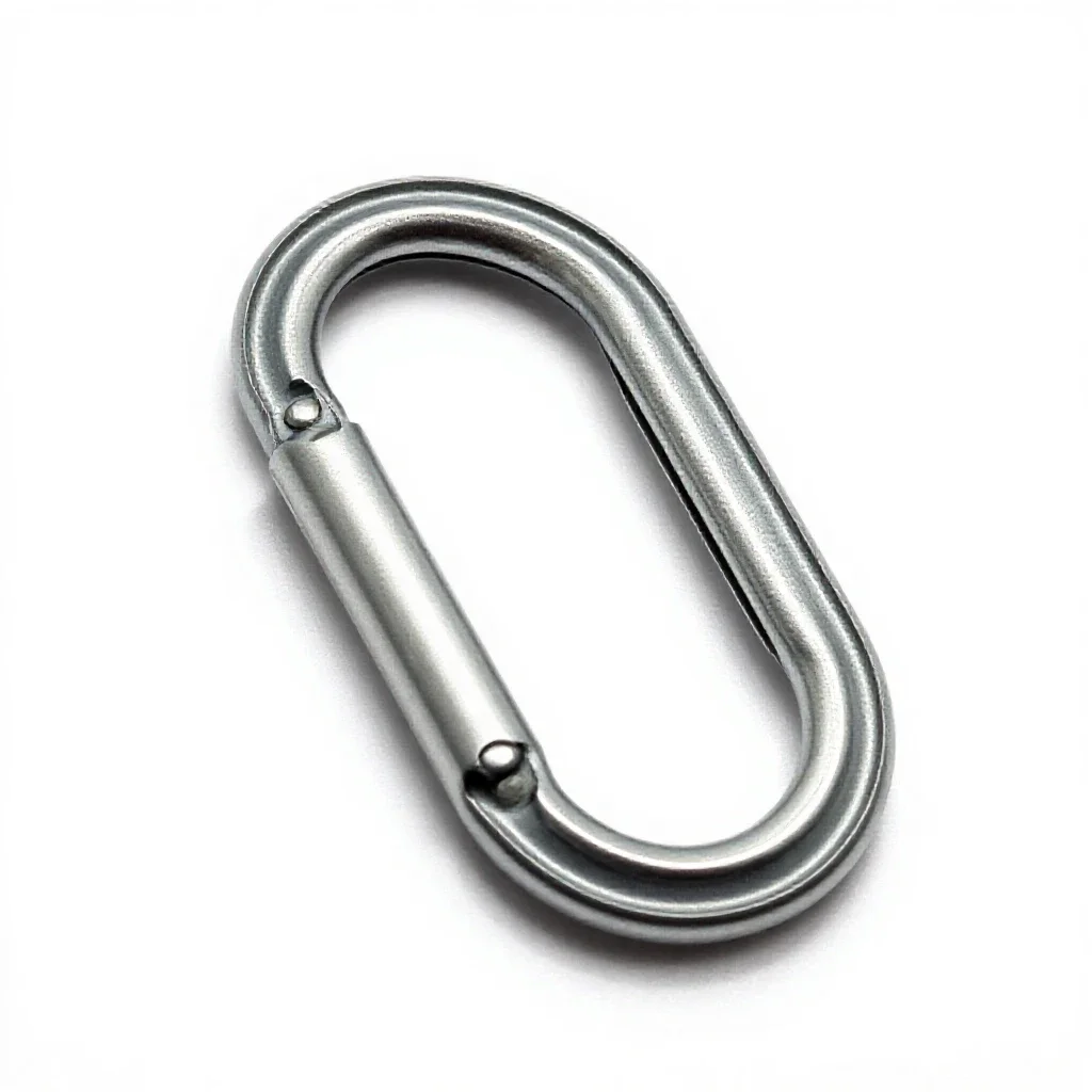 Carabiner isolated on a white background