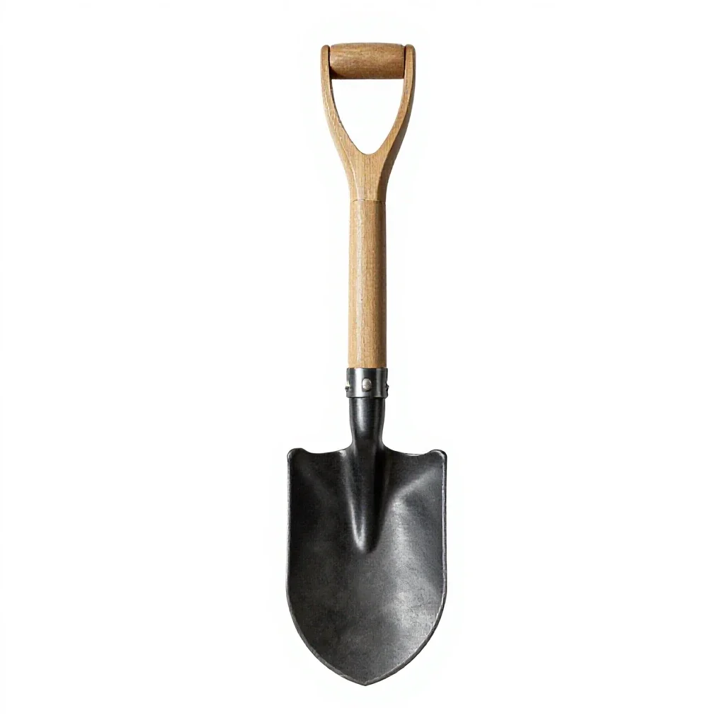 Folding shovel isolated on a white background