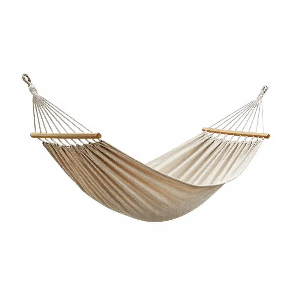 Hammock with straps isolated on a white background