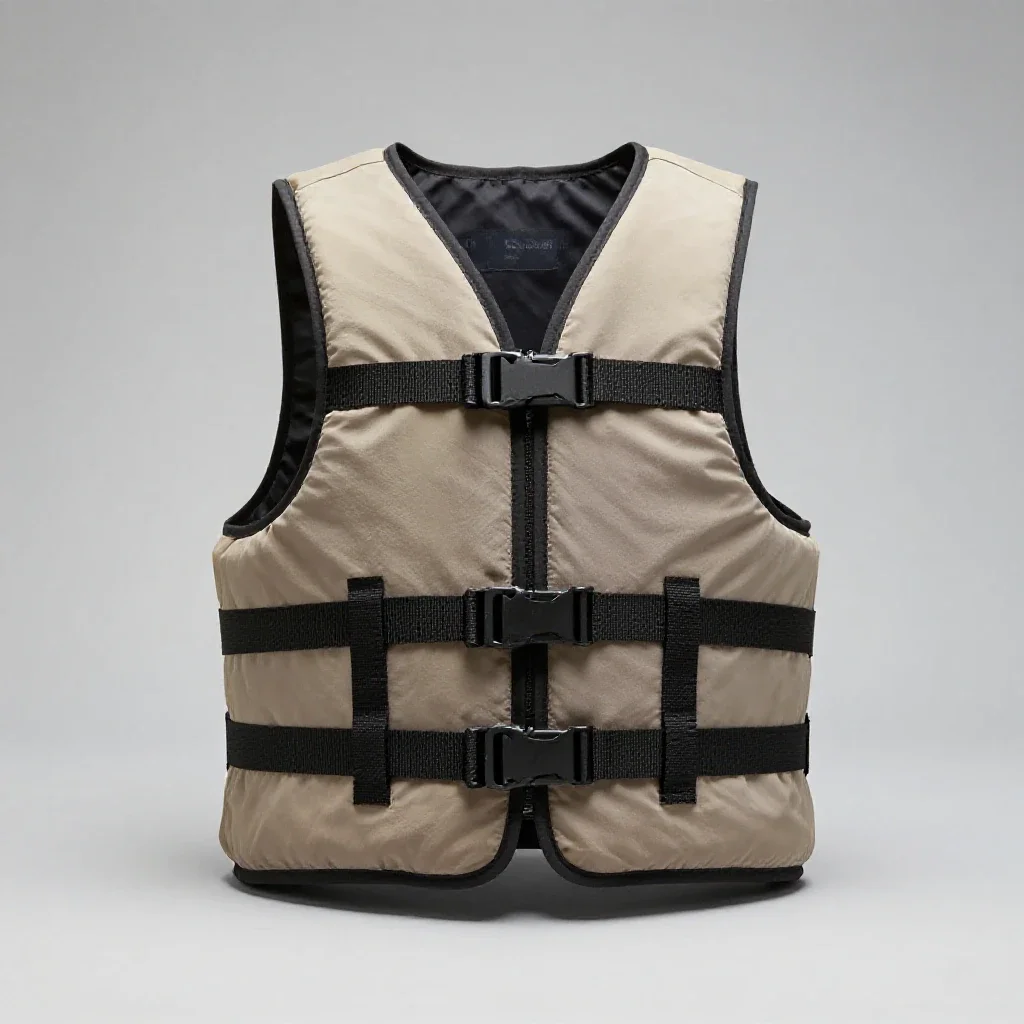 Life vest isolated on a white background