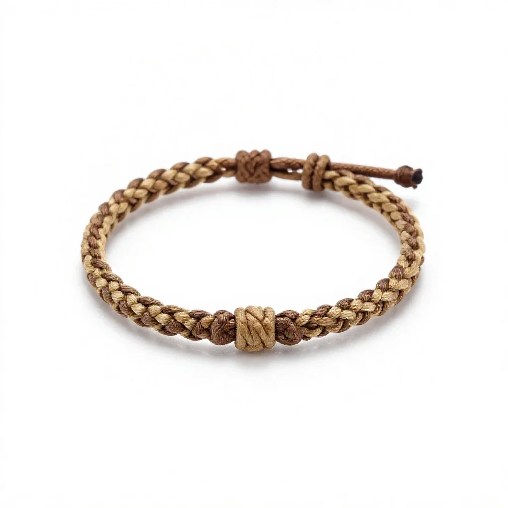 Paracord bracelet isolated on a white background