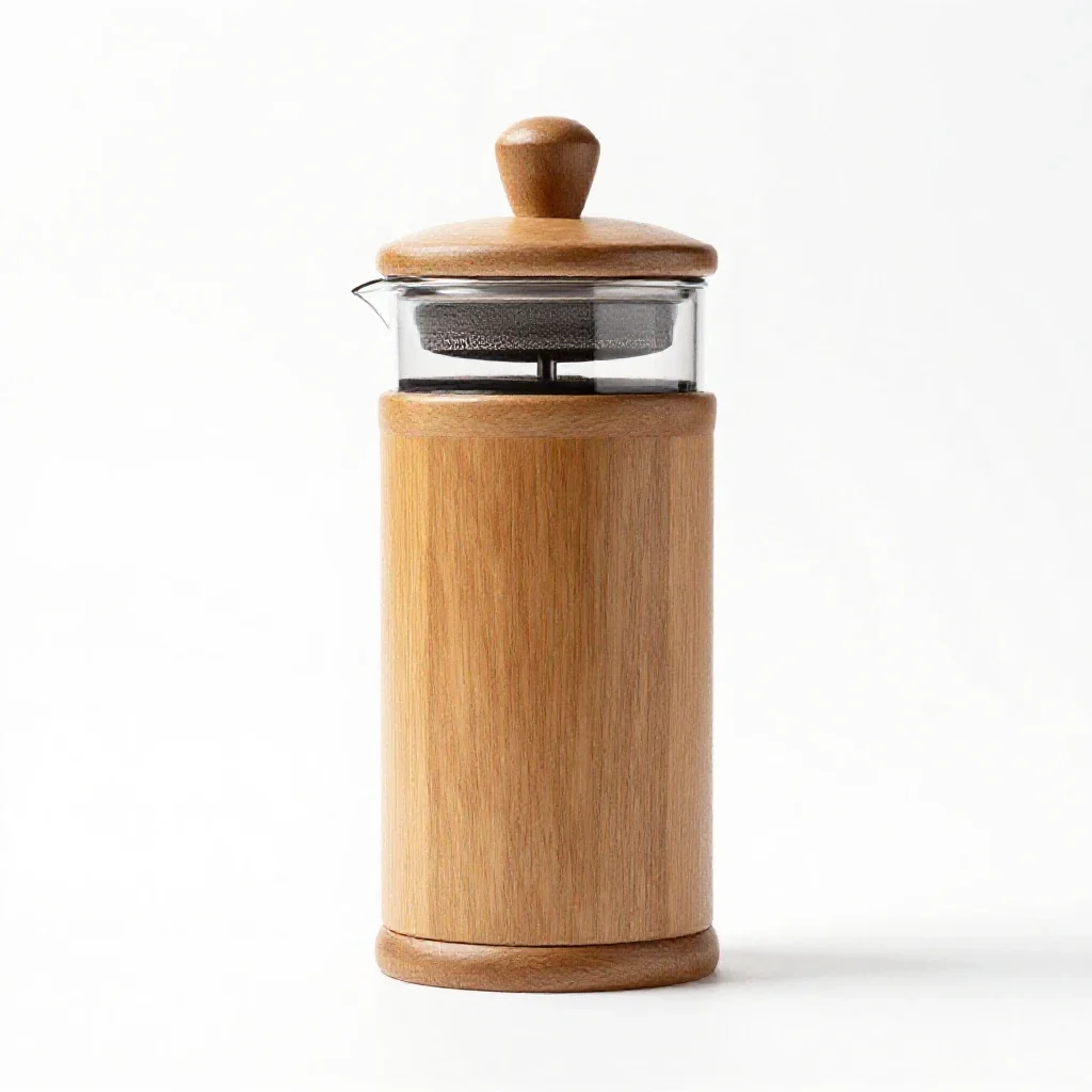 Portable espresso press isolated on a white background