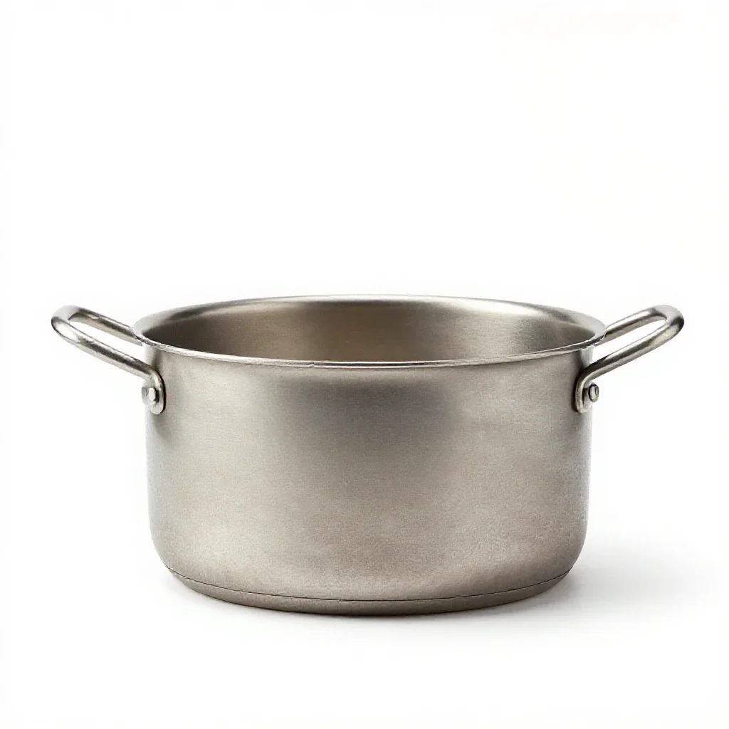 Titanium cook pot isolated on a white background