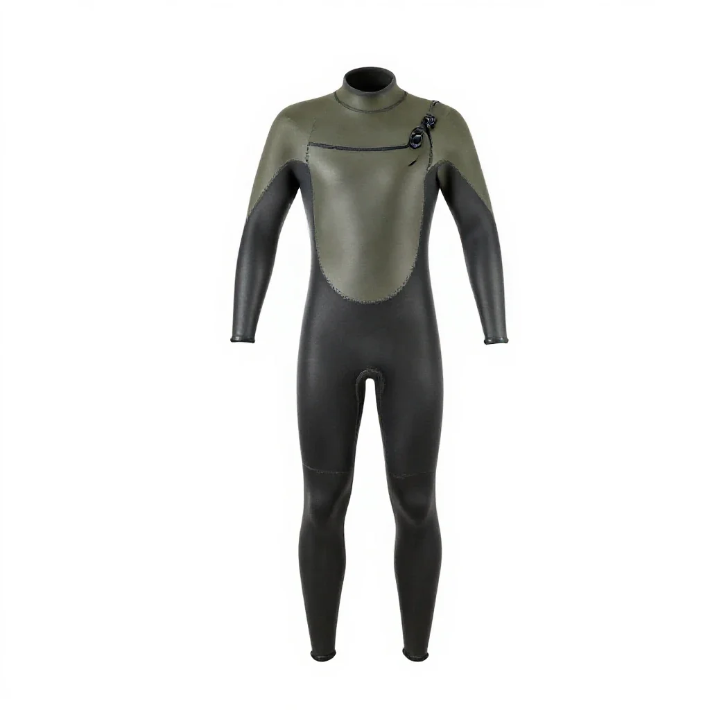 Wetsuit hanging isolated on a white background