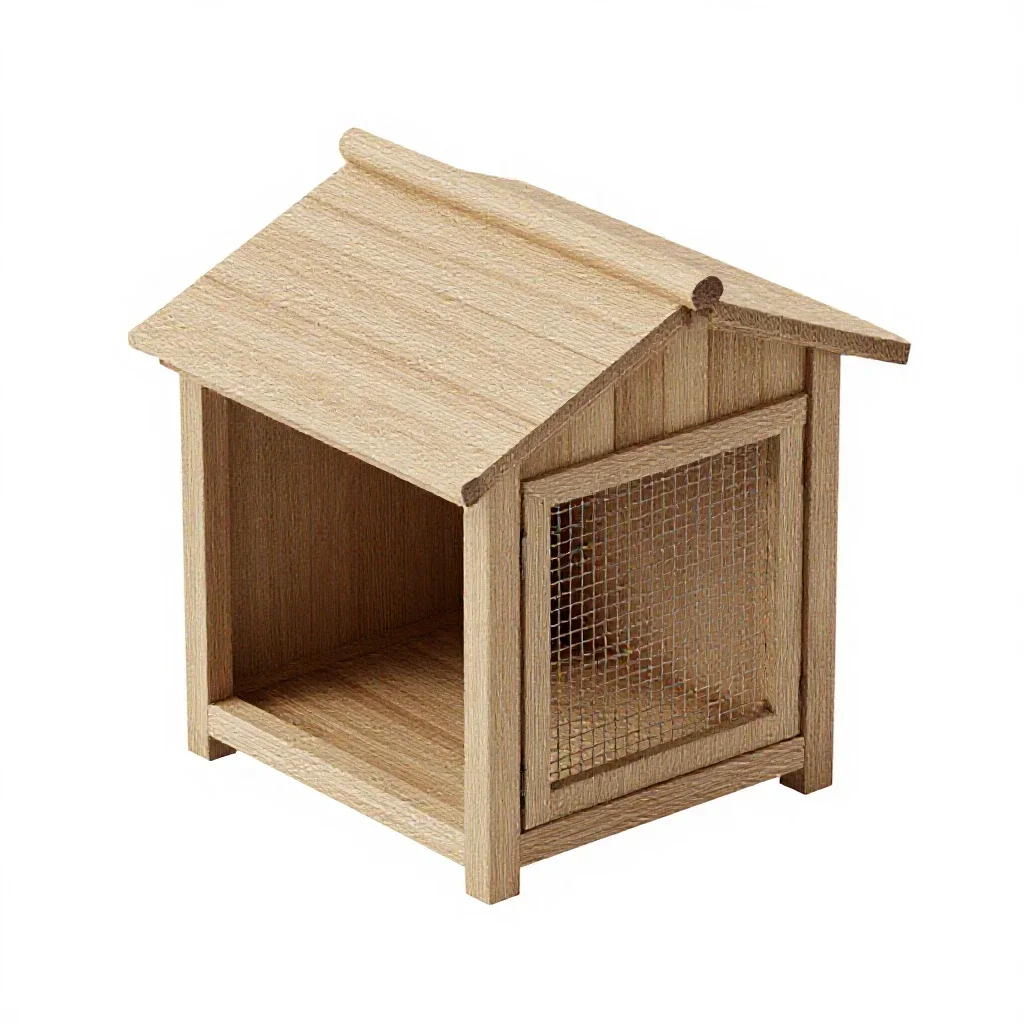 Guinea pig hutch isolated on a white background