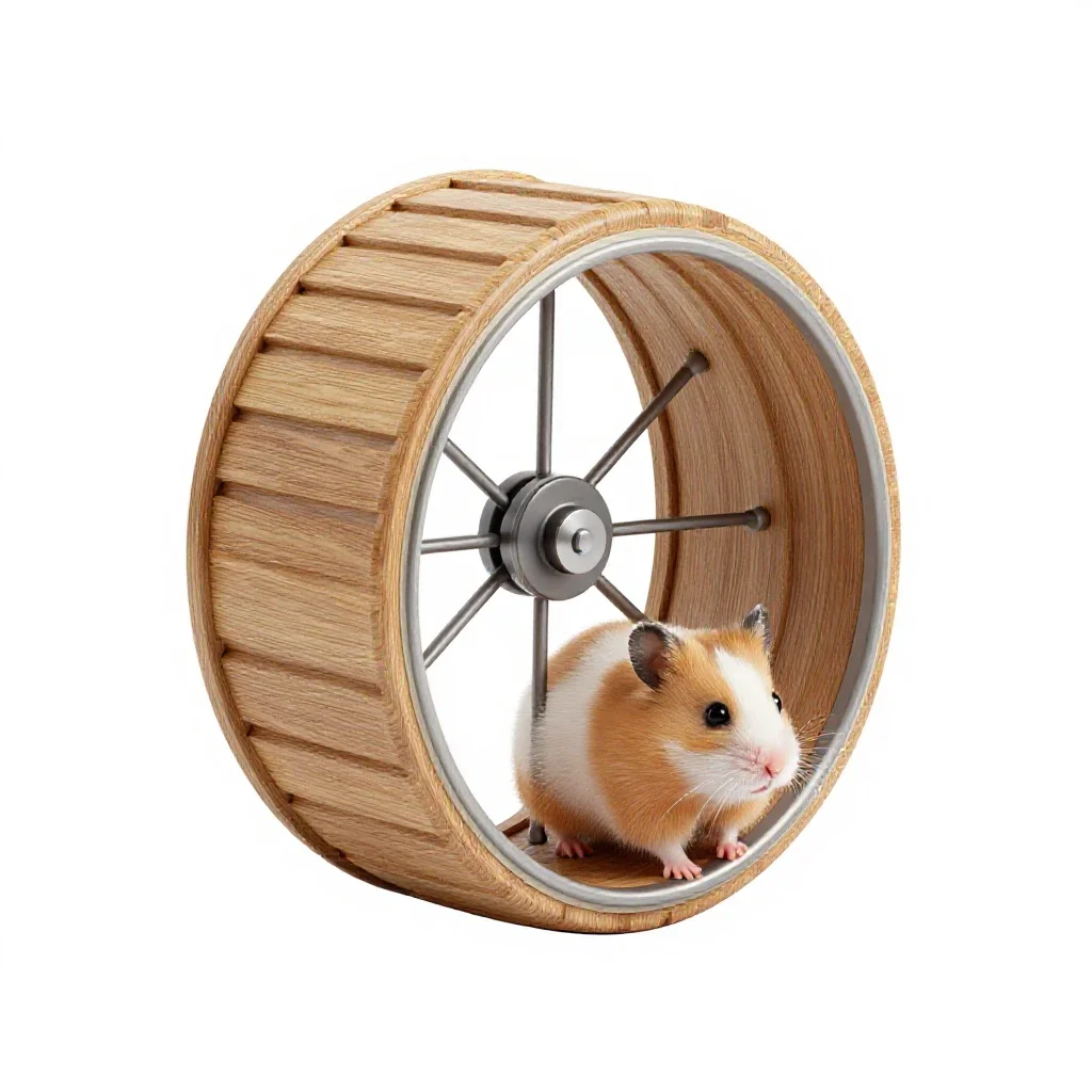 Hamster wheel isolated on a white background