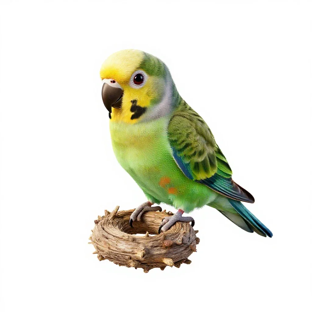 Parrot foraging toy isolated on a white background