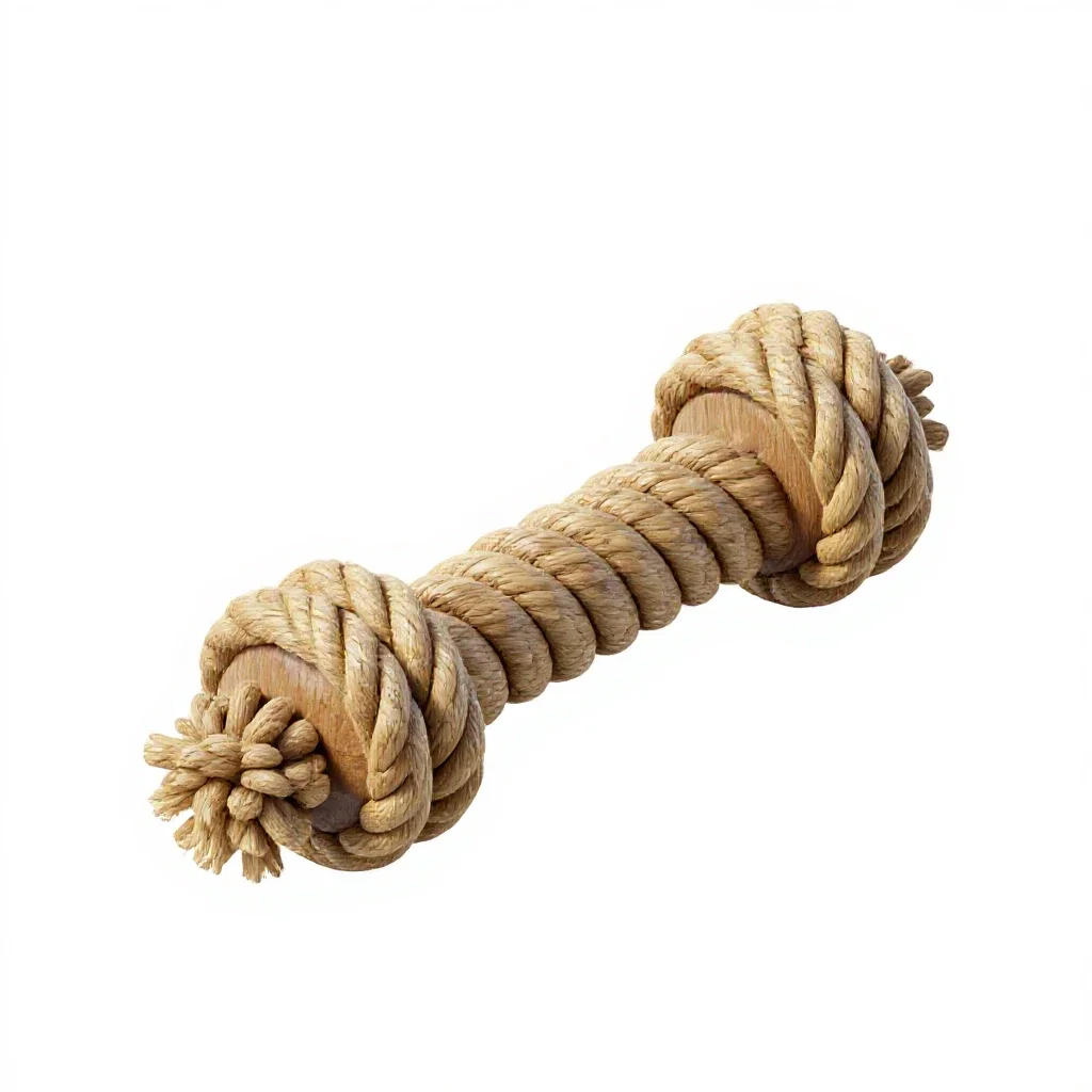 Rope tug toy isolated on a white background