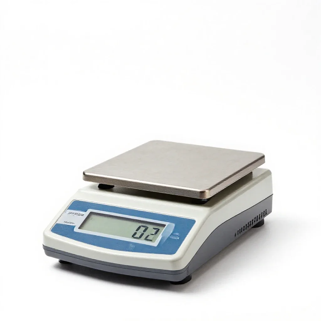 Analytical balance isolated on a white background