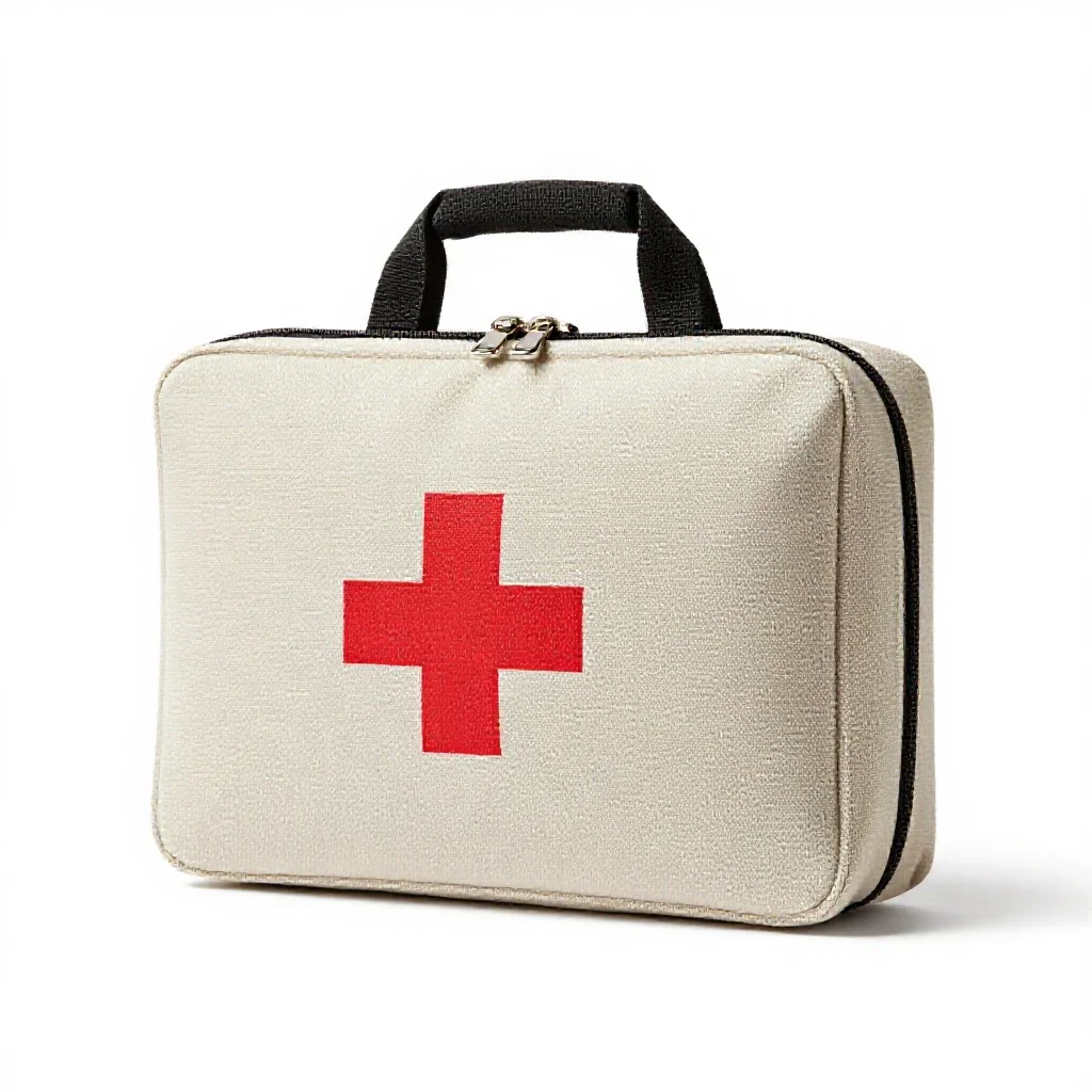 First aid kit isolated on a white background