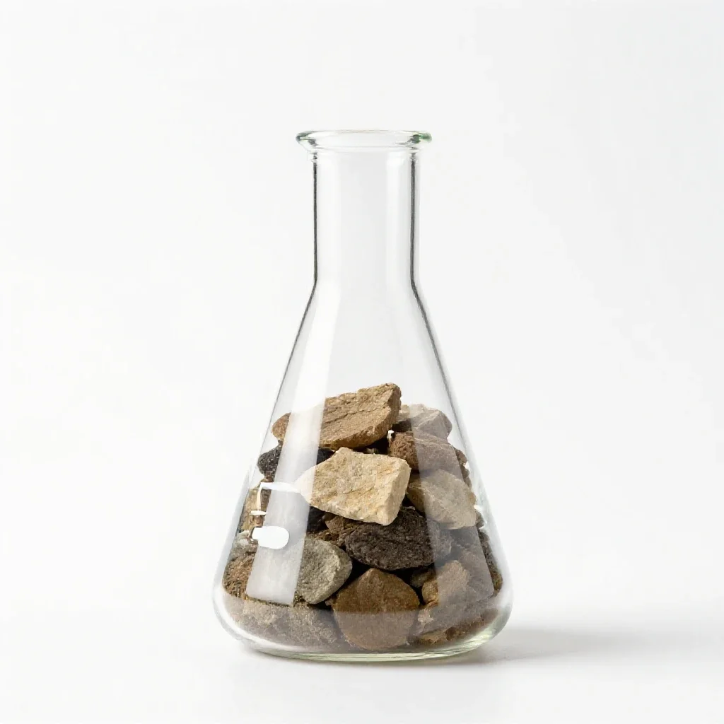 Laboratory flask isolated on a white background
