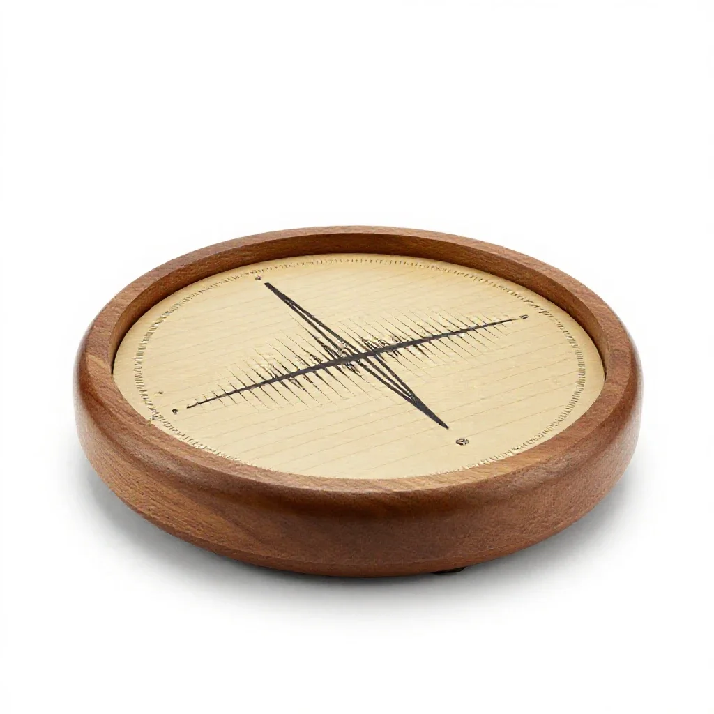 Seismograph drum isolated on a white background
