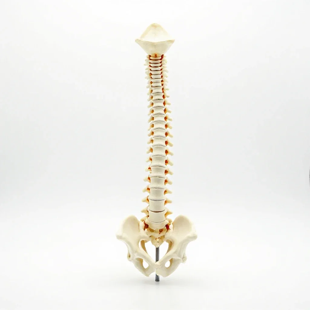Spine anatomical model isolated on a white background