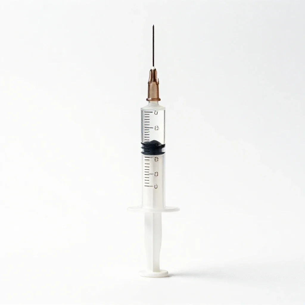 Syringe isolated on a white background