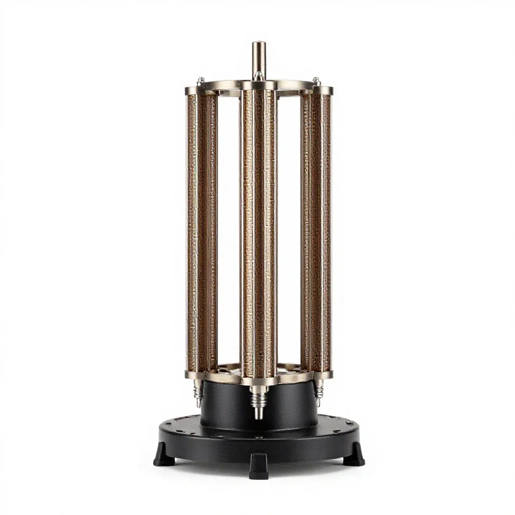 Tesla coil isolated on a white background