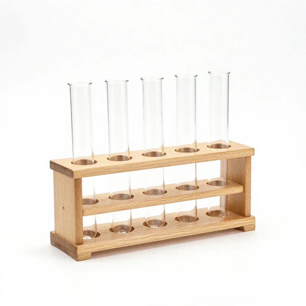 Test tube rack isolated on a white background