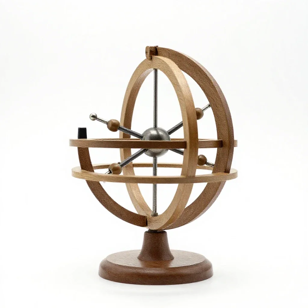 Orrery model isolated on a white background
