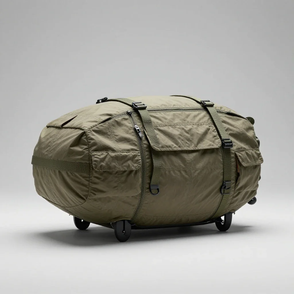 Cargo drop pod isolated on a white background