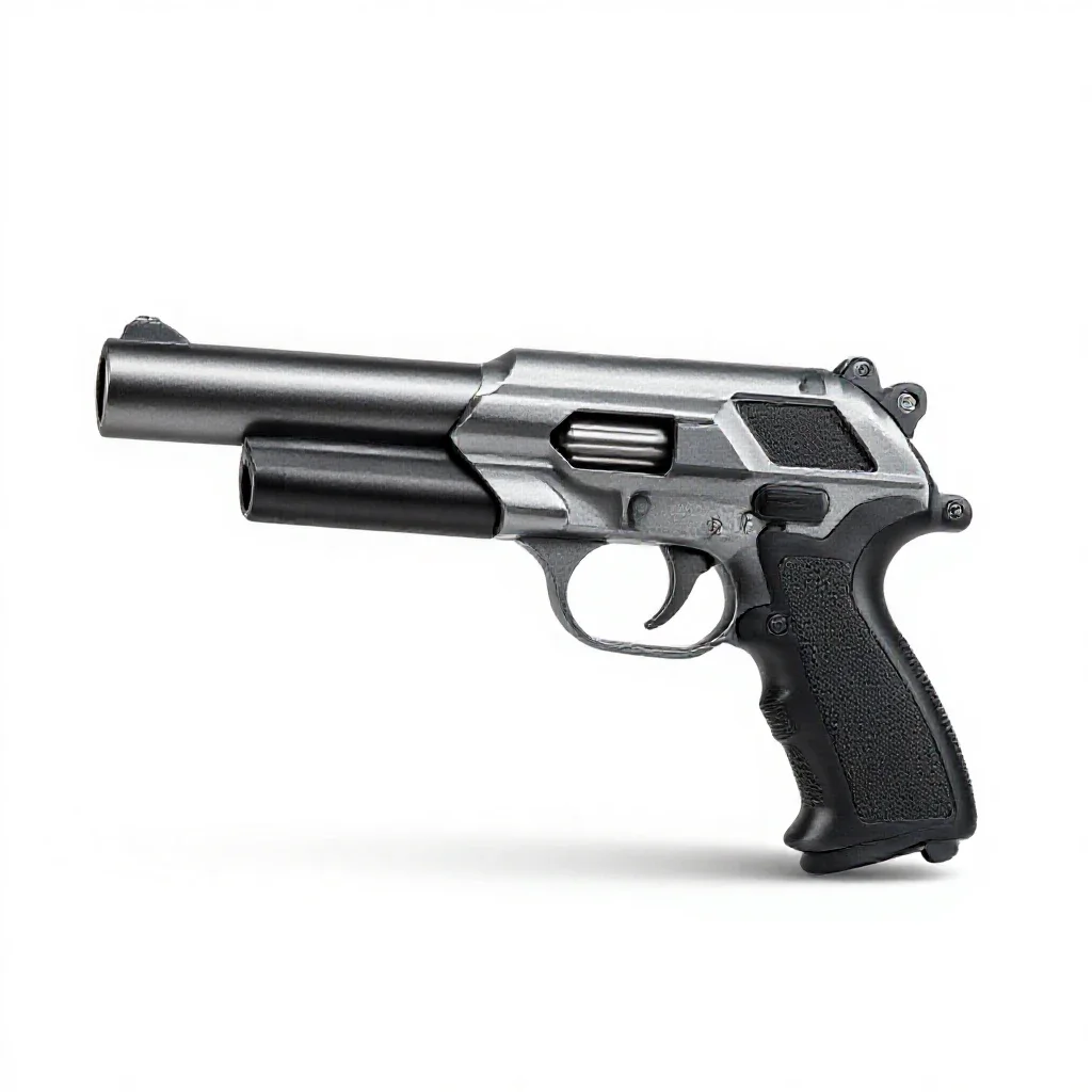 Sidearm blaster isolated on a white background