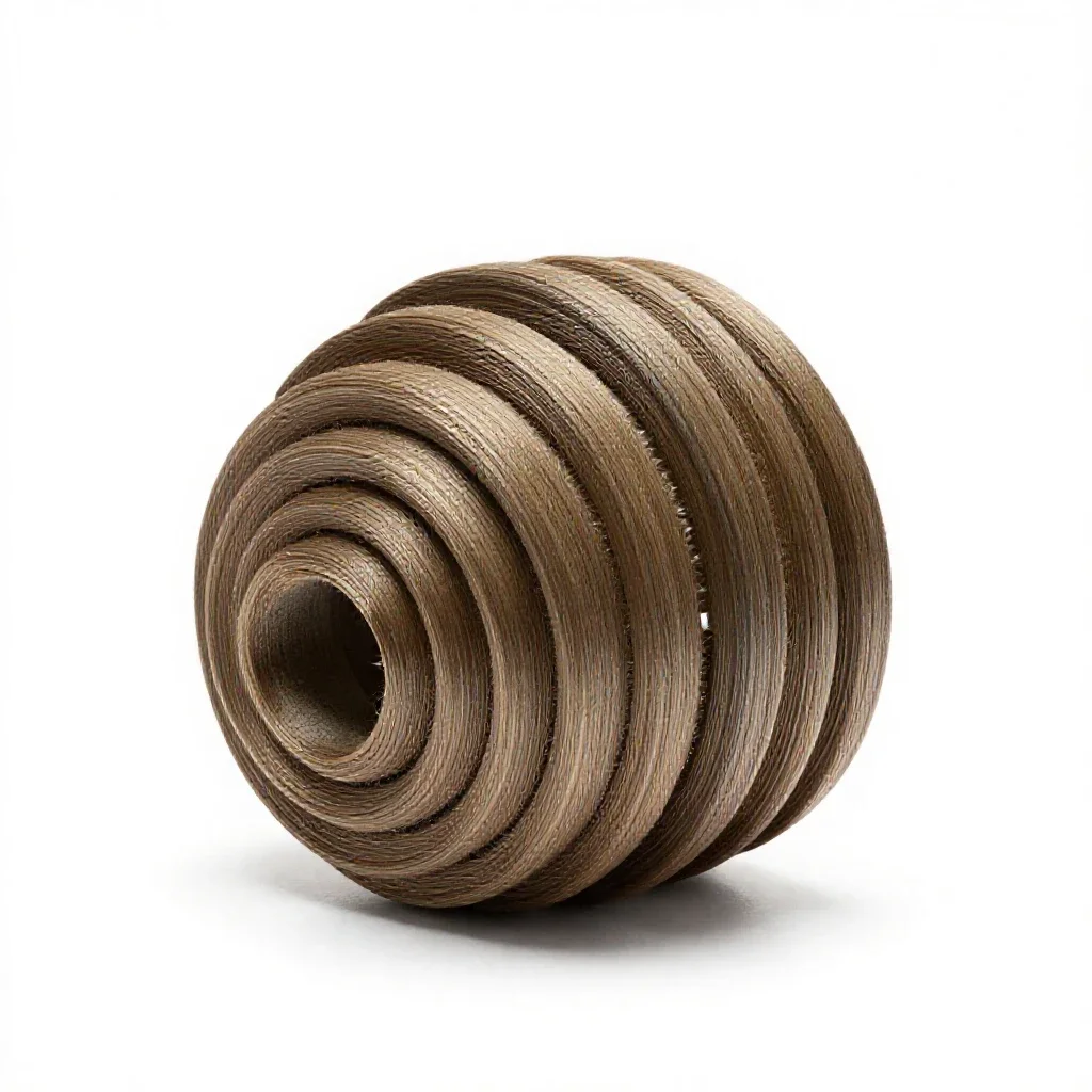 Warp coil segment isolated on a white background