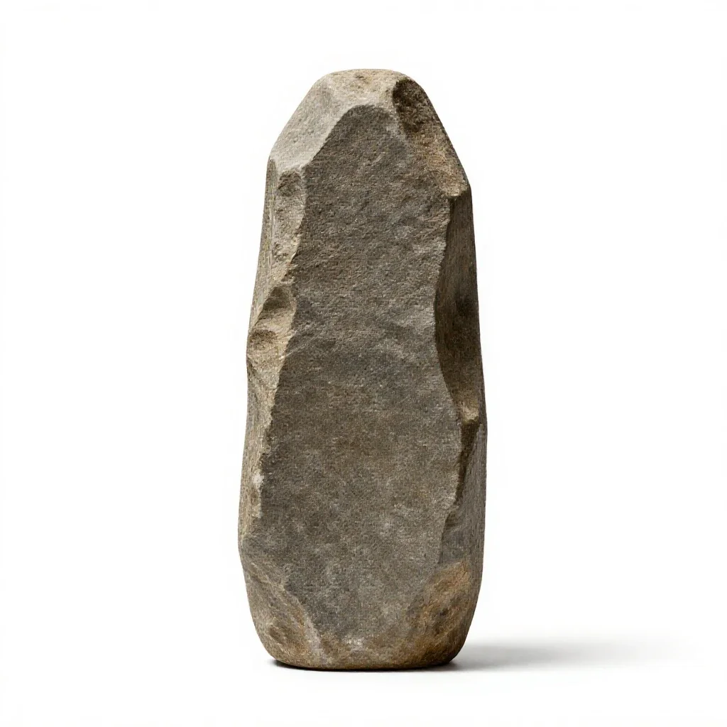 Alien artefact monolith isolated on a white background