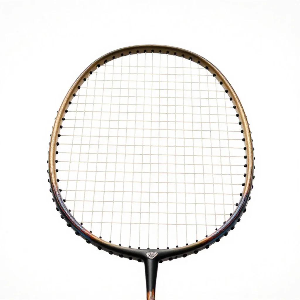 Badminton racquet isolated on a white background