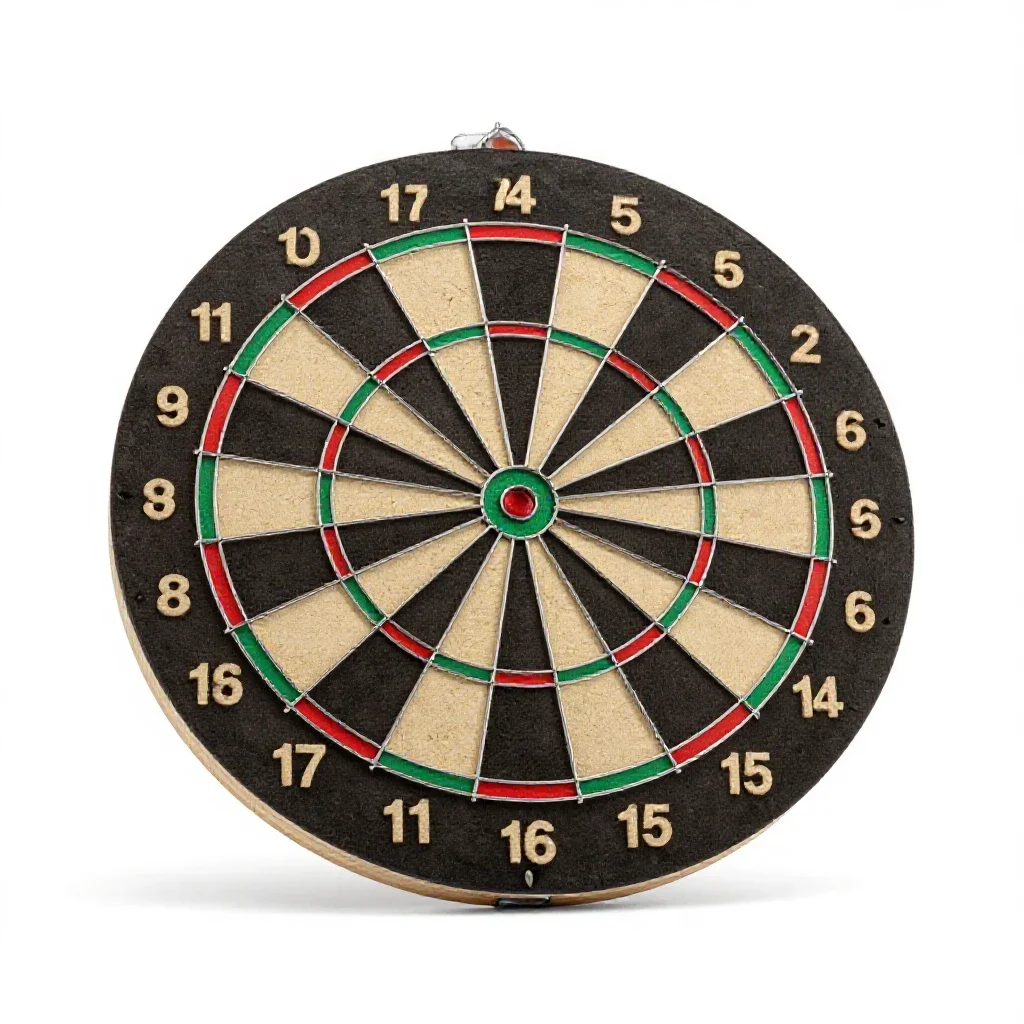 Dart board isolated on a white background