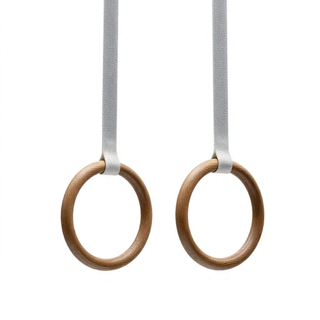 Gymnastic ring pair isolated on a white background
