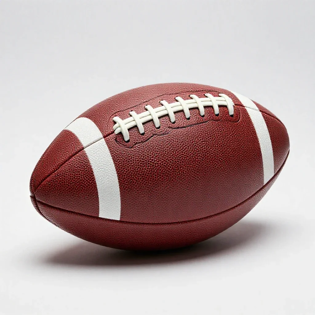 Leather football isolated on a white background