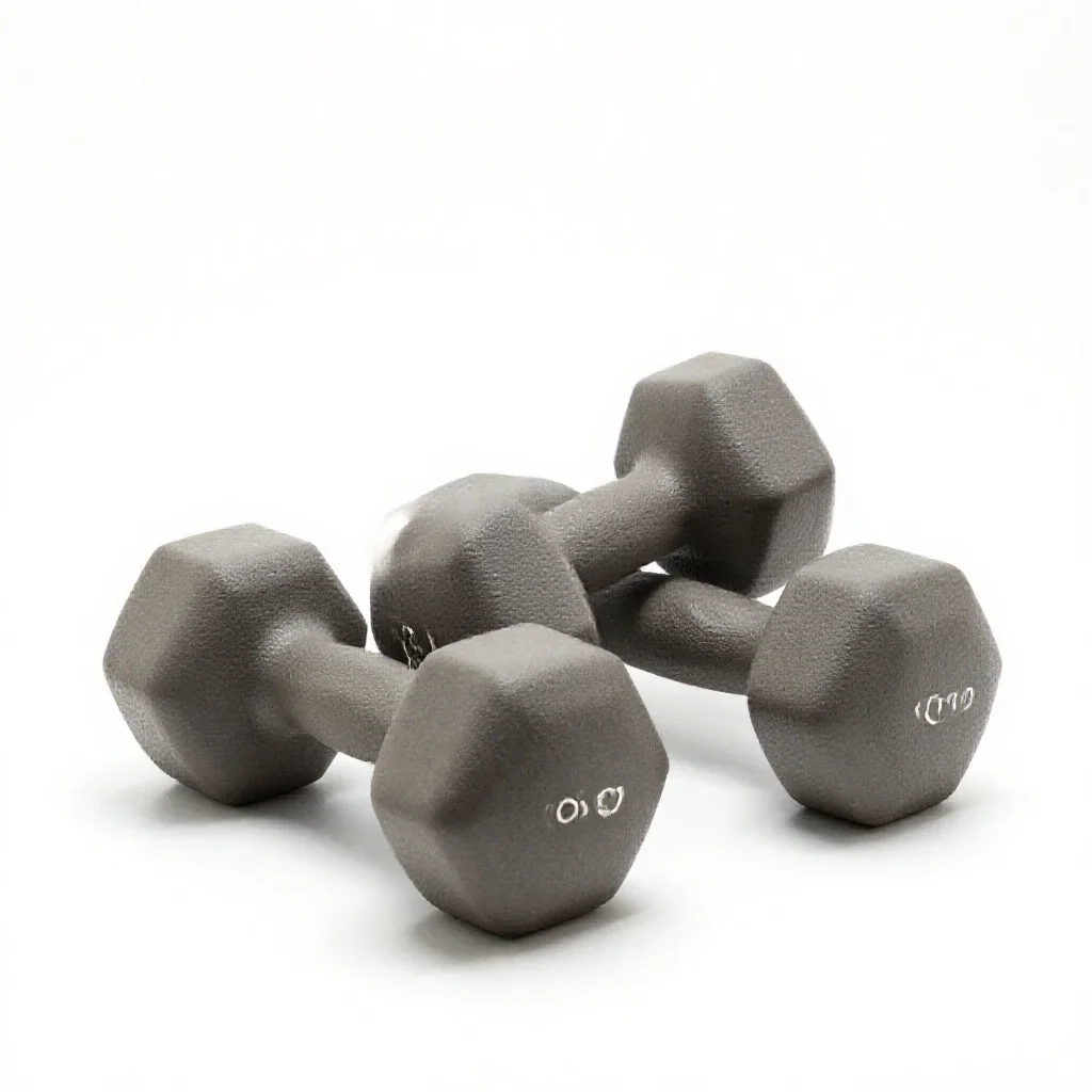 Pair of dumbbells isolated on a white background