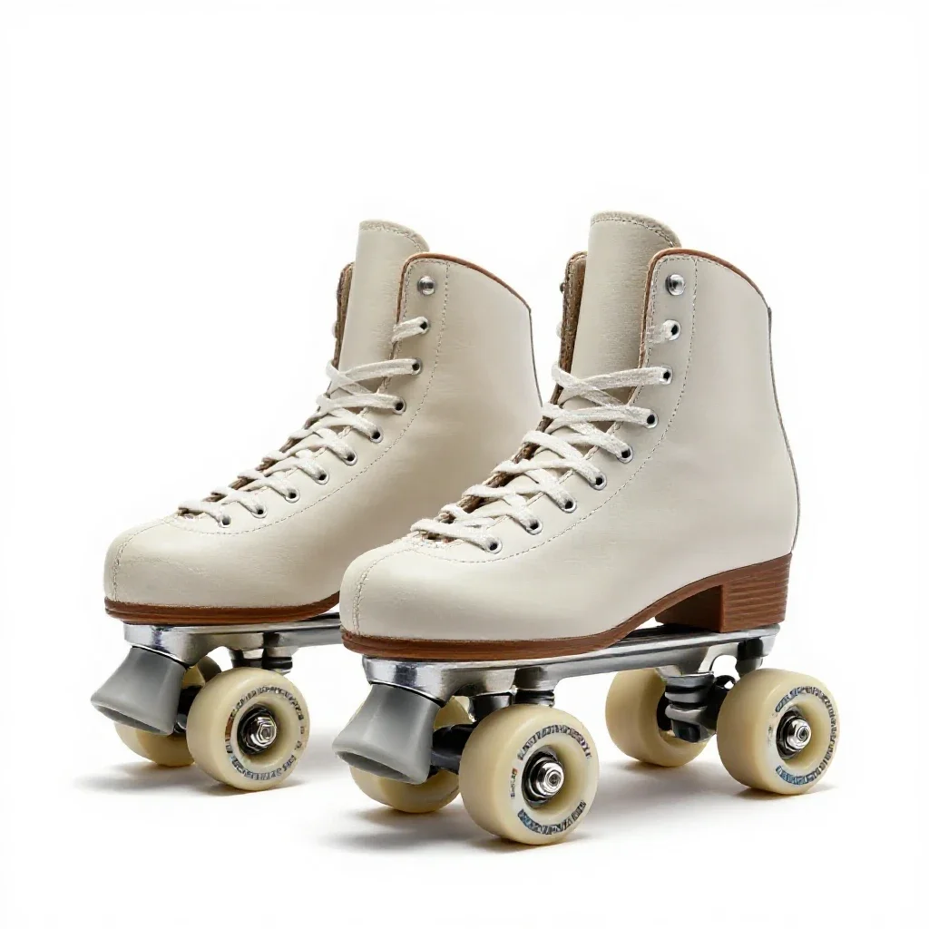 Pair of roller skates isolated on a white background