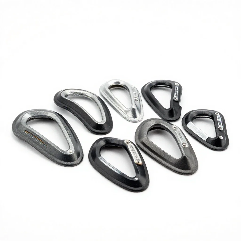 Set of climbing cams isolated on a white background