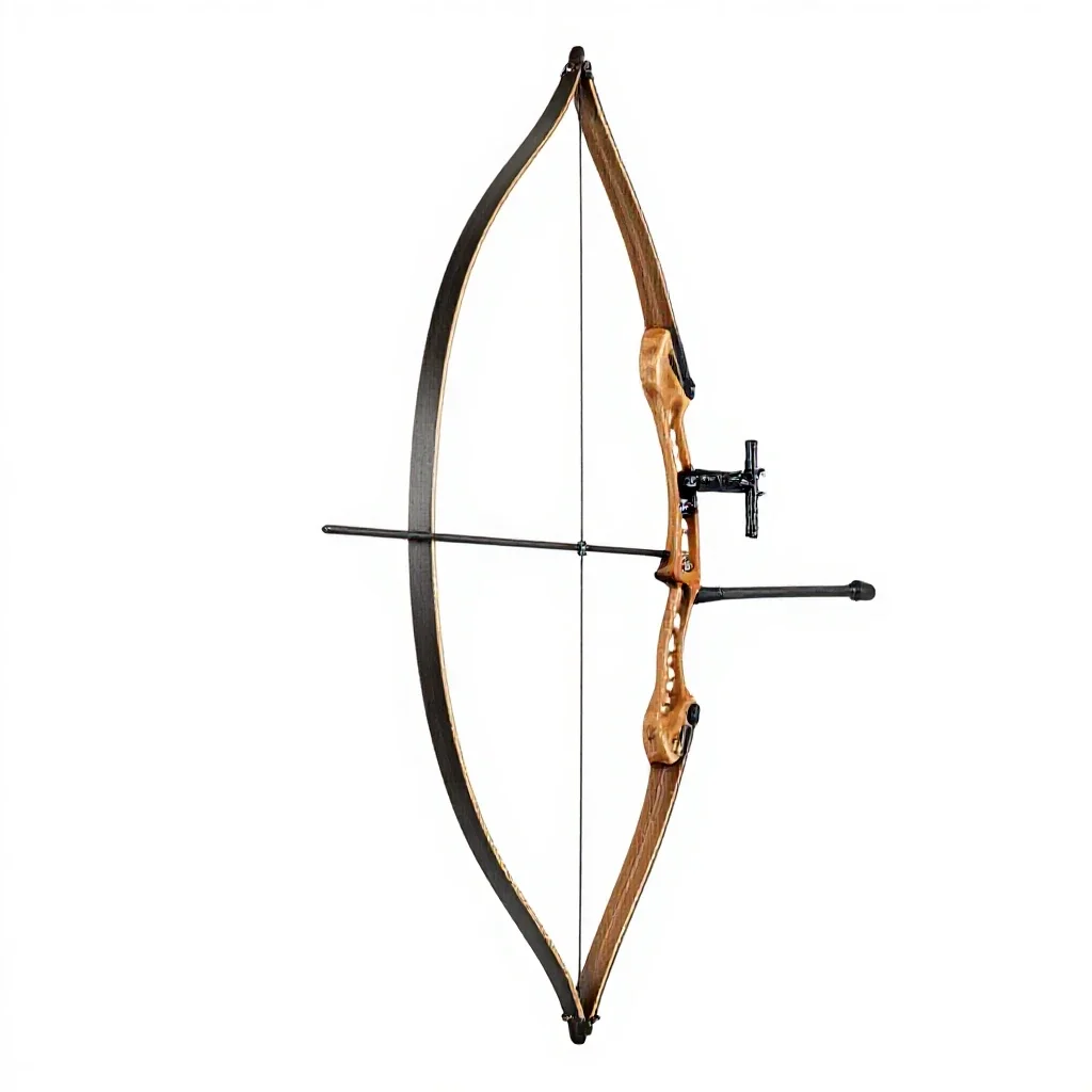 Archery recurve bow isolated on a white background