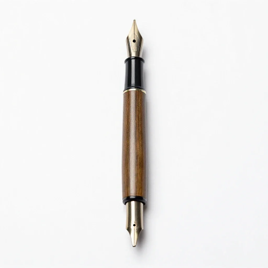 Calligraphy dip pen with nibs isolated on a white background