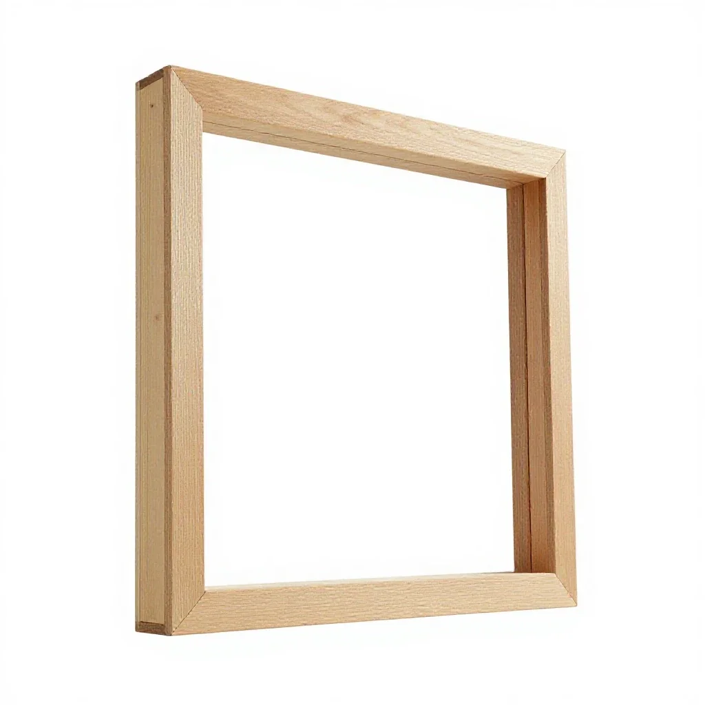 Canvas stretcher frame isolated on a white background