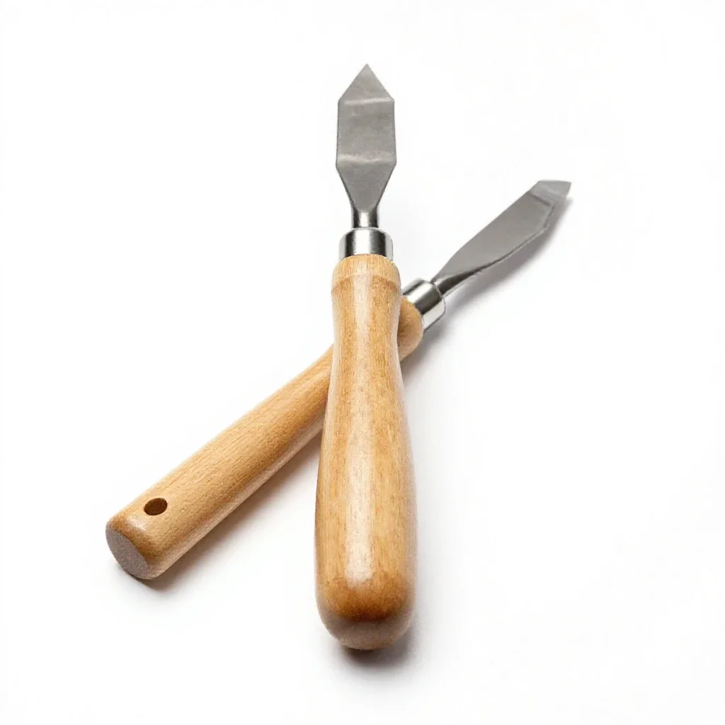 Linocut carving tool isolated on a white background