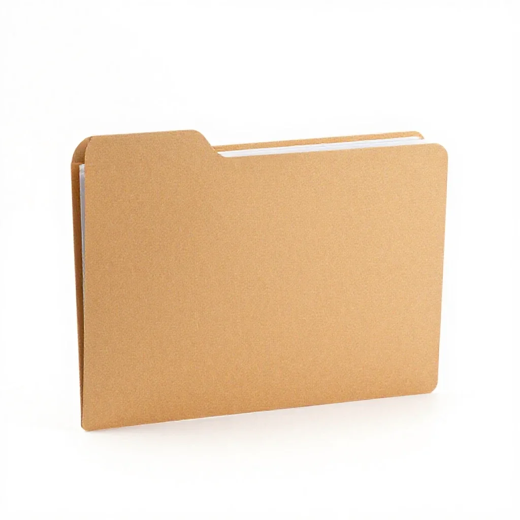 Manila folder isolated on a white background