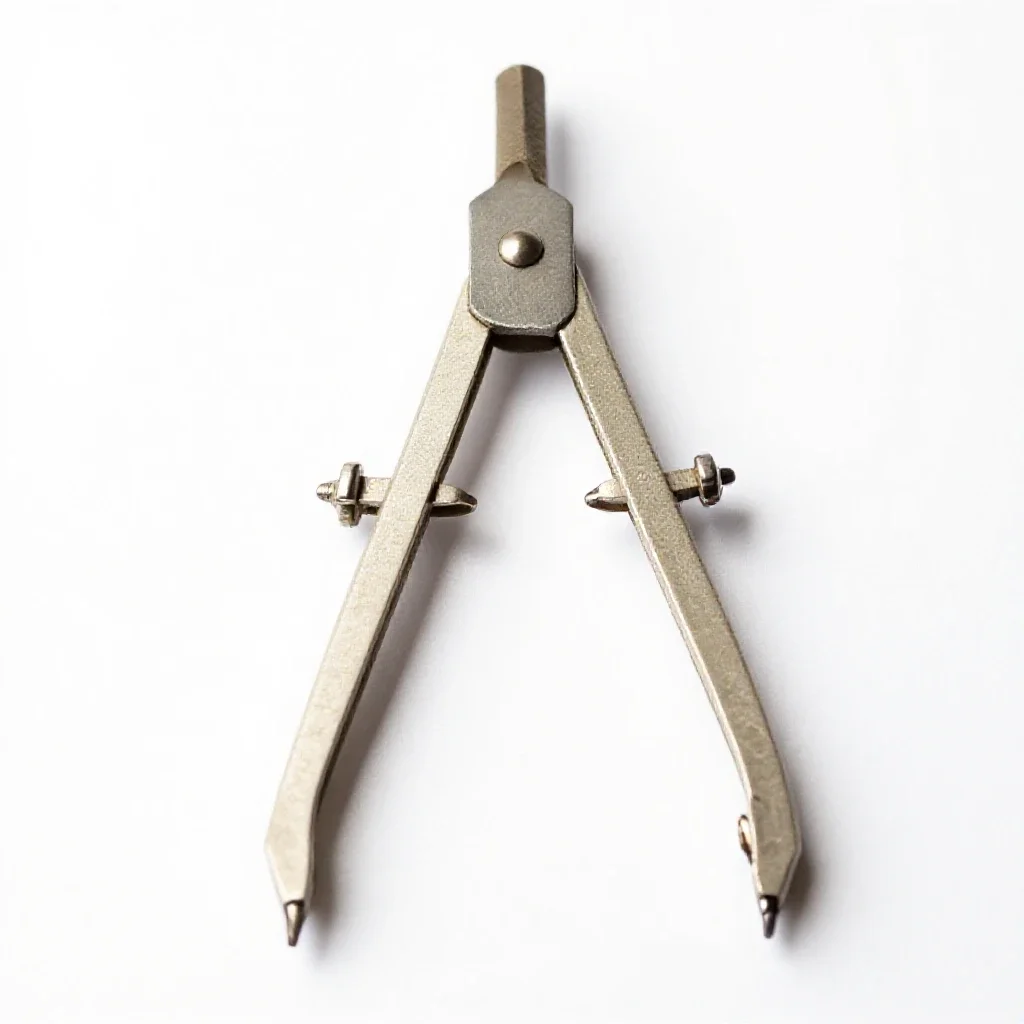 Pair of compasses isolated on a white background